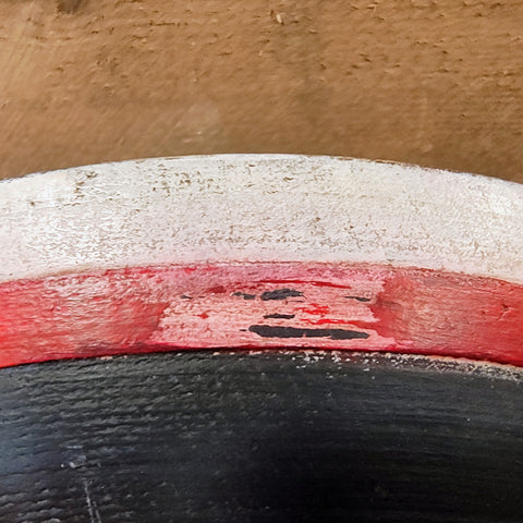 Antique Out Of Round Wooden Bowl.