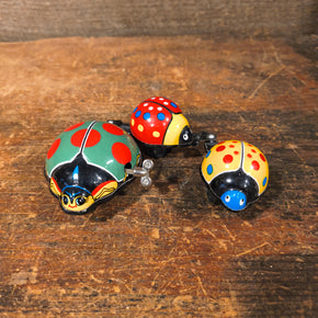 Miniature Lady-Bug. Vintage Tin Plate Clockwork Novelty