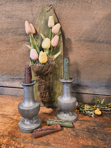 Primitive faux Tallow Candles 4"