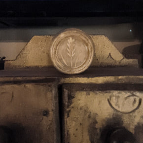Primitive Wooden Wheat Butter Mold