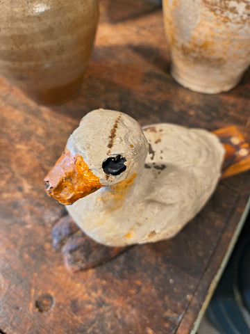 Antique Early Concrete Duck