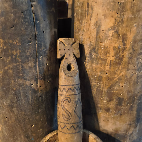 Primitive Wooden Mortar & Pestle