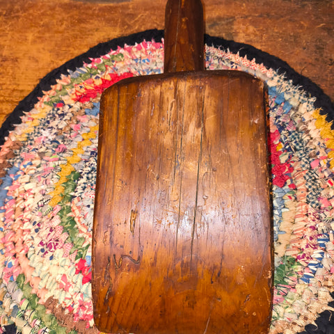 Antique Primitive Wooden Gran Scoop 11"