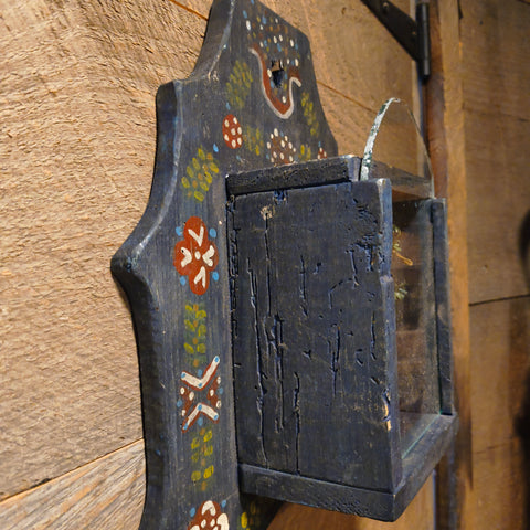 Antique Primitive Wooden Wall Pocket 11.5"