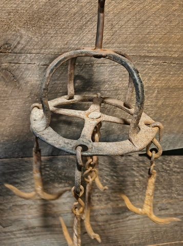 Antique wrought iron game hook