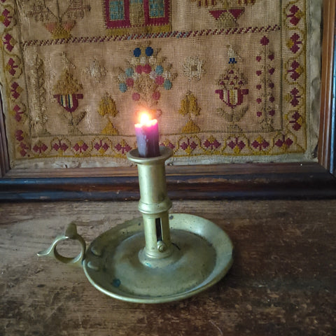 Antique Brass Chambers Candlestick