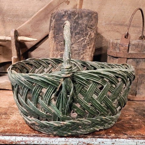 Antique Original Green Basket