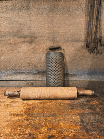 Antique Punched Greater with Wooden rolling pin