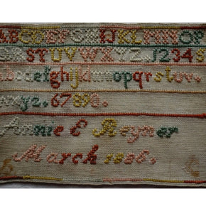 ALPHABET SAMPLER BY ANNIE.E.RAYNER - March 1886