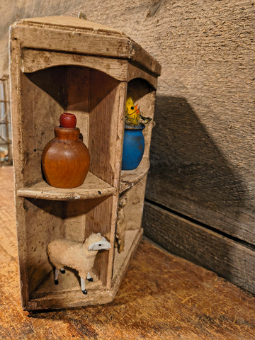 Antique Shelf Original Paint,3 Sided