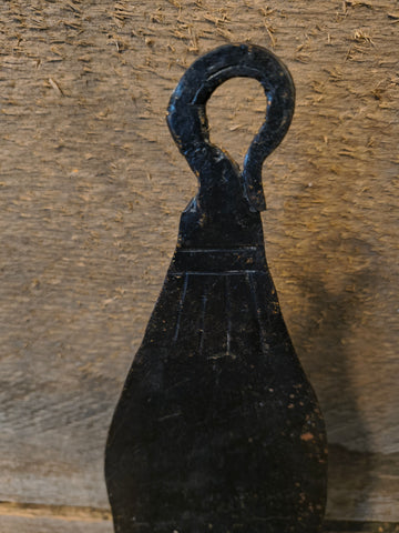 Antique Metal Candle Holder w/ Candle