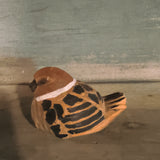 Old Vintage Hand Carved Folk Art Bird Primitive Wood Sparrow c. 1930s–1950s