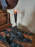 Antique Primitive Rush, Candle Lighting