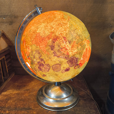 Vintage 1950's Replogle Reference  10 Inch World Globe