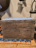 Primitive Old Blue Box With Shelves