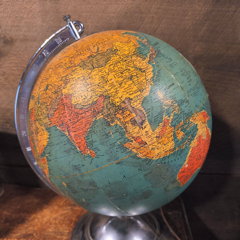 Vintage 1950's Replogle Reference  10 Inch World Globe