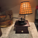 Vintage Wooden Coffee Grinder Lamp