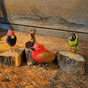 Primitive Wooden Bird Lot