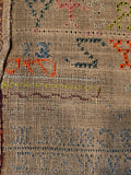Antique Primitive LATE 18TH CENTURY ALPHABET & DIAMOND BORDER SAMPLER INITIALLED E.P - 1790