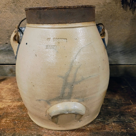 Antique W. Booker, Eastern PA, SALT GLAZE