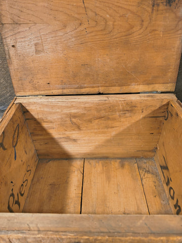 Primitive Folk Art Wooden Box