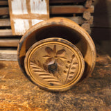 Antique Primitive Wooden Butter Mold 4" x 4.5"