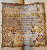 Early Sampler by Ann Watt aged 11 - 1873.