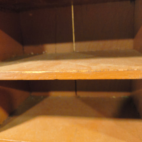 Antique Primitive Wooden Salesman  Step back Cupboard