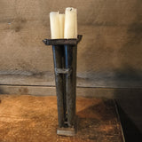 Antique 19th Century Primitive Tin 6 Tube Candle Mold 11”