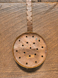 Vintage Handmade Hammered Copper Skimmer Strainer 15.25"L x 5"W