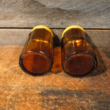 Vintage Amber Salt & Pepper Shakers