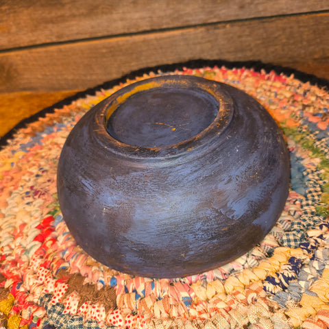 Primitive Vintage Wooden Bowl Filled w/ Fall Goodies 6"