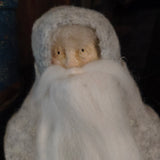 Primitive Handmade Santa with a Clay Face  18.5"