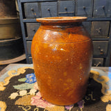Antique American Redware Preserves Crock
