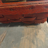 Primitive Red Strawberry Woven Splint Basket