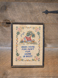 Vintage Cross Stitch w/Frame