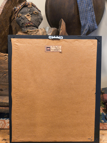 Primitive Cross Stitching with Wooden Frame