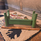Vintage Stool With a Metal Rooster Pull Toy,  Bruce Alsass