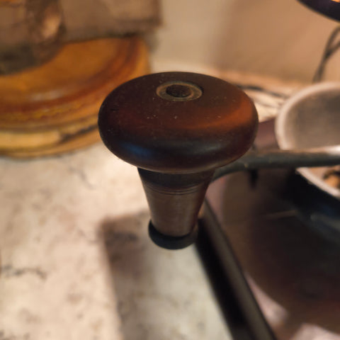 Vintage Wooden Coffee Grinder Lamp