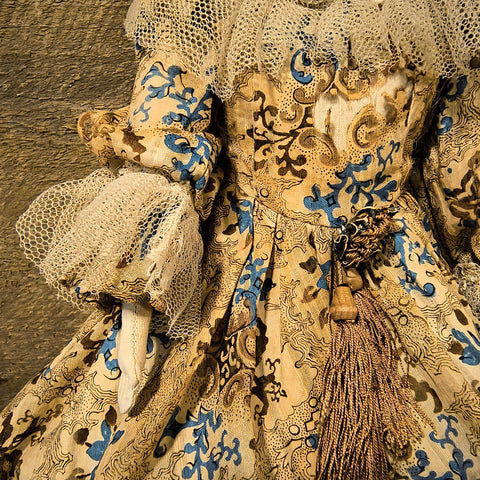 Antique Doll with Wooden Head & Bust