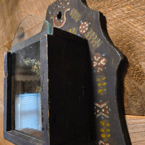 Antique Primitive Wooden Wall Pocket 11.5"