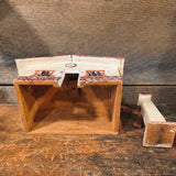Primitive Vintage Folk Art House And Windmill