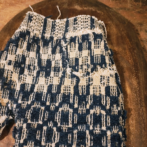 Antique primitive Mitten made with early fabric