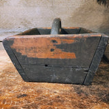 Antique early primitive wooden divided box