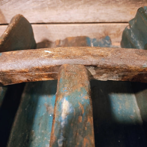 Antique Original Blue Painted Scoop