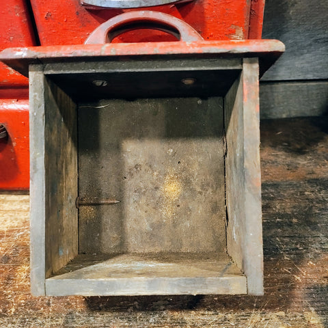 Vintage primitive cabinet with 6 drawers