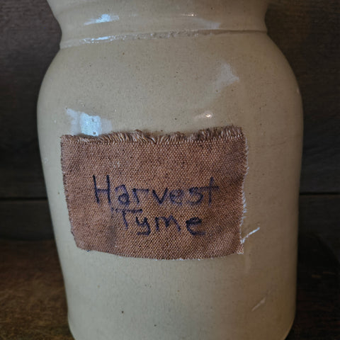 Antique Stoneware Crock Jar W/ Sweet Annie