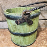 Antique Wood & Iron Berry Bucket