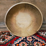 Antique Out Of Round Wooden Bowl.