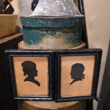 Antique silhouettes of George and Martha Washington